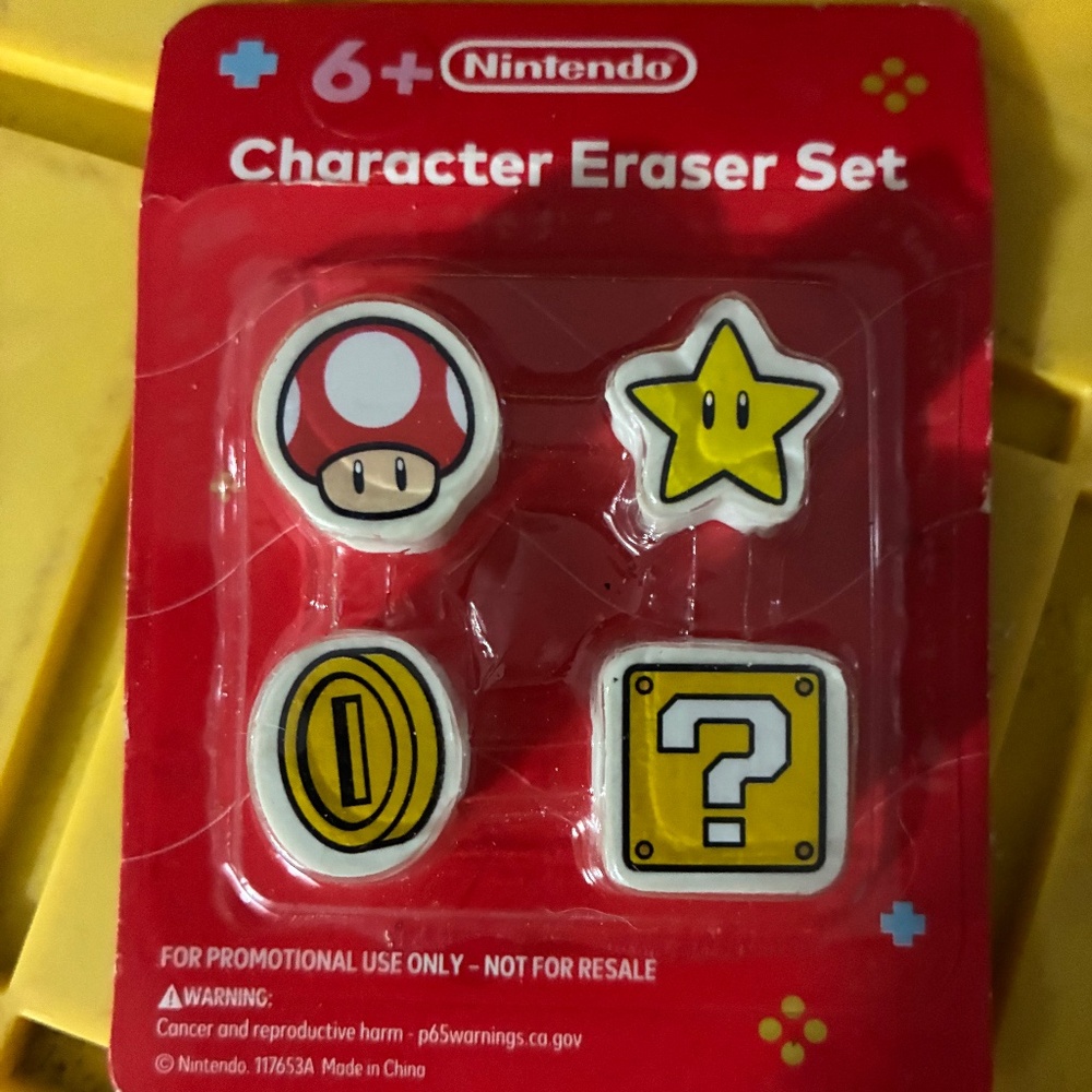 Nintendo erasers